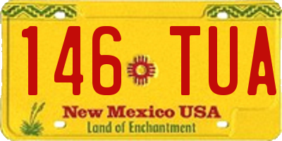 NM license plate 146TUA