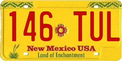 NM license plate 146TUL