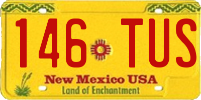 NM license plate 146TUS