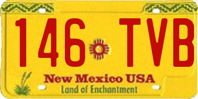 NM license plate 146TVB
