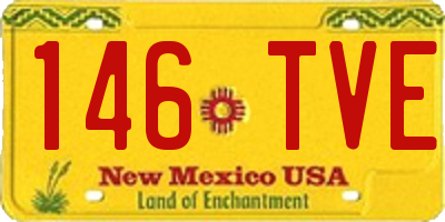 NM license plate 146TVE
