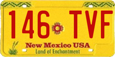 NM license plate 146TVF