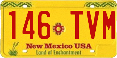NM license plate 146TVM