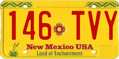 NM license plate 146TVY