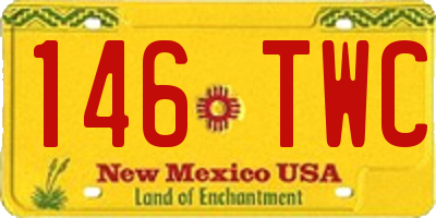 NM license plate 146TWC