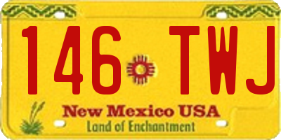 NM license plate 146TWJ