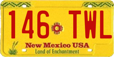 NM license plate 146TWL