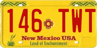 NM license plate 146TWT