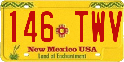 NM license plate 146TWV