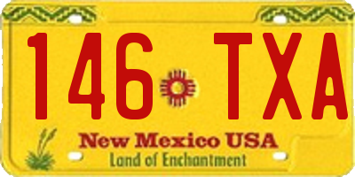 NM license plate 146TXA