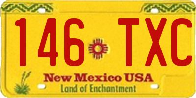 NM license plate 146TXC