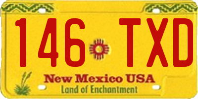 NM license plate 146TXD
