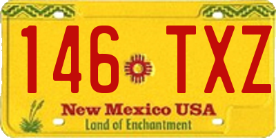 NM license plate 146TXZ
