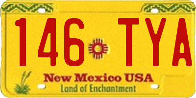 NM license plate 146TYA