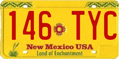 NM license plate 146TYC
