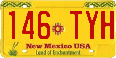 NM license plate 146TYH