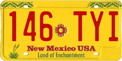 NM license plate 146TYI