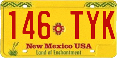 NM license plate 146TYK