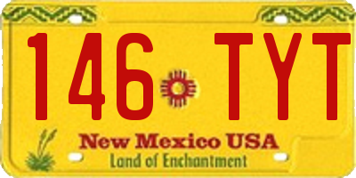 NM license plate 146TYT