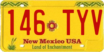 NM license plate 146TYV