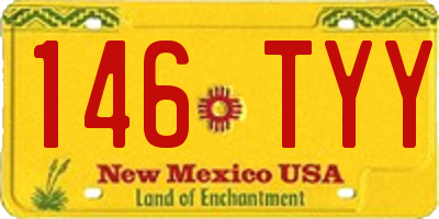 NM license plate 146TYY