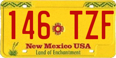 NM license plate 146TZF