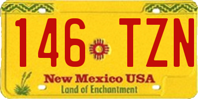 NM license plate 146TZN