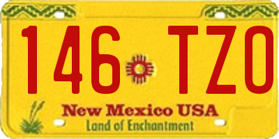 NM license plate 146TZO