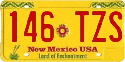 NM license plate 146TZS
