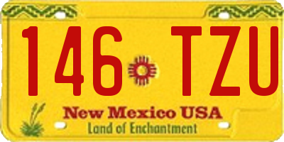 NM license plate 146TZU