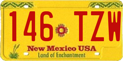 NM license plate 146TZW