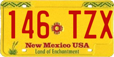 NM license plate 146TZX