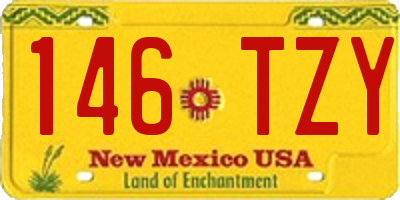 NM license plate 146TZY