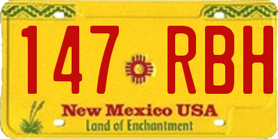 NM license plate 147RBH