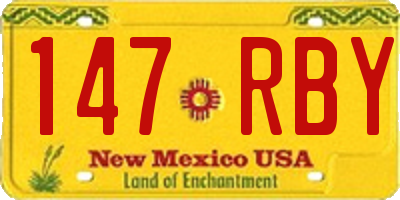 NM license plate 147RBY