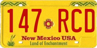 NM license plate 147RCD