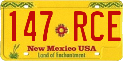 NM license plate 147RCE