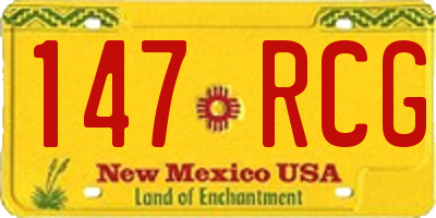 NM license plate 147RCG