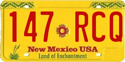 NM license plate 147RCQ