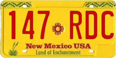 NM license plate 147RDC