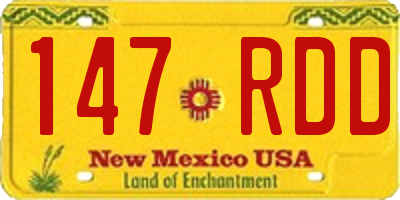 NM license plate 147RDD