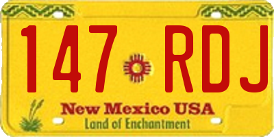 NM license plate 147RDJ
