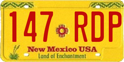 NM license plate 147RDP