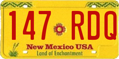 NM license plate 147RDQ