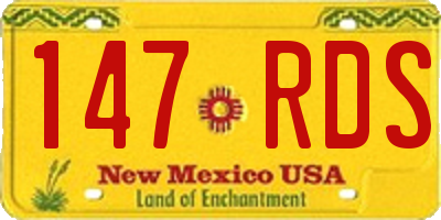 NM license plate 147RDS