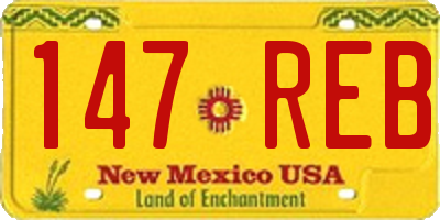 NM license plate 147REB