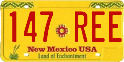 NM license plate 147REE