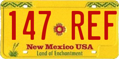 NM license plate 147REF