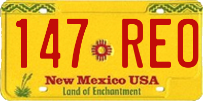 NM license plate 147REO