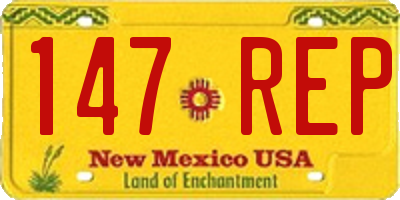 NM license plate 147REP